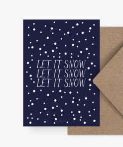 Kerstkaart Let it snow